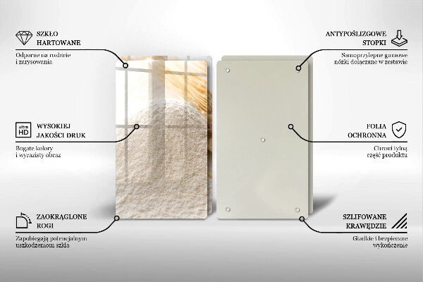 Tampa de parede do fogão a gás Farinha e espigas de cereais