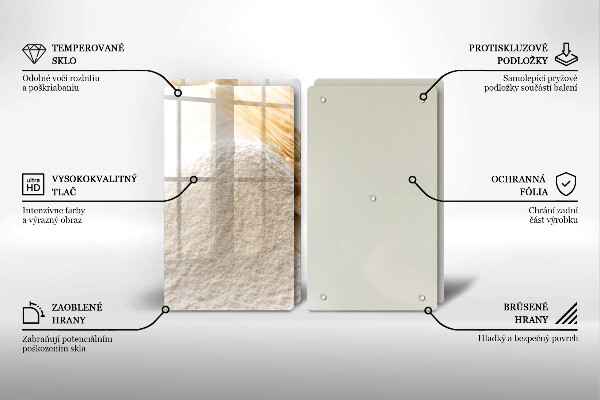 Tampa de parede do fogão a gás Farinha e espigas de cereais