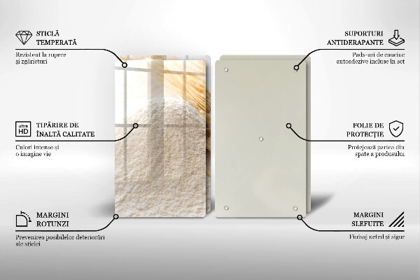 Tampa de parede do fogão a gás Farinha e espigas de cereais