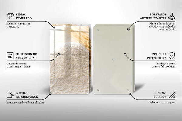 Tampa de parede do fogão a gás Farinha e espigas de cereais