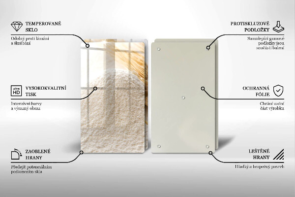 Tampa de parede do fogão a gás Farinha e espigas de cereais