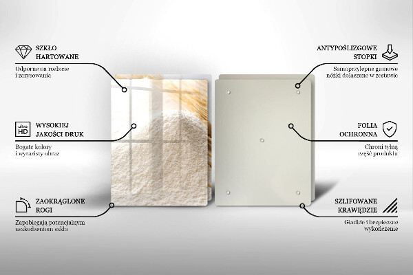 Tampa de parede do fogão a gás Farinha e espigas de cereais