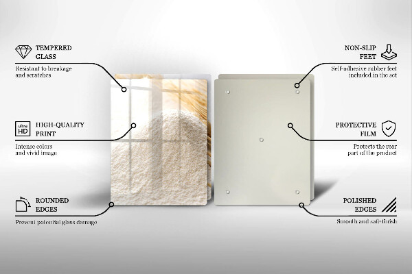 Tampa de parede do fogão a gás Farinha e espigas de cereais