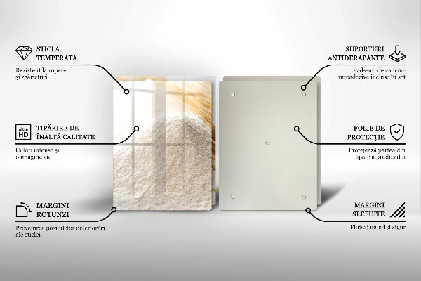 Tampa de parede do fogão a gás Farinha e espigas de cereais