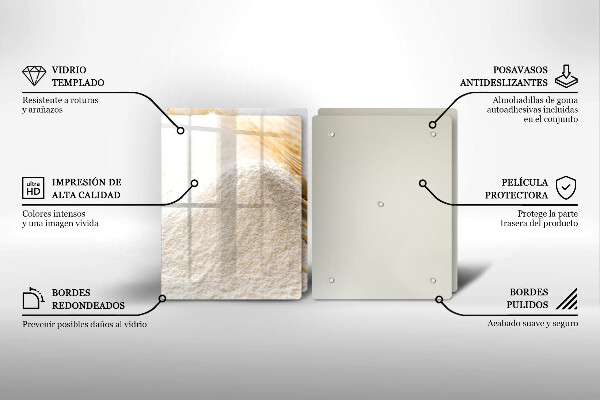 Tampa de parede do fogão a gás Farinha e espigas de cereais