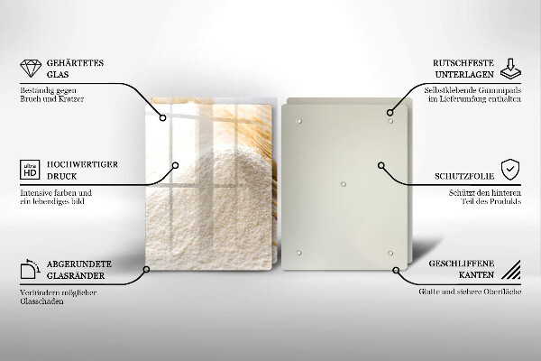Tampa de parede do fogão a gás Farinha e espigas de cereais