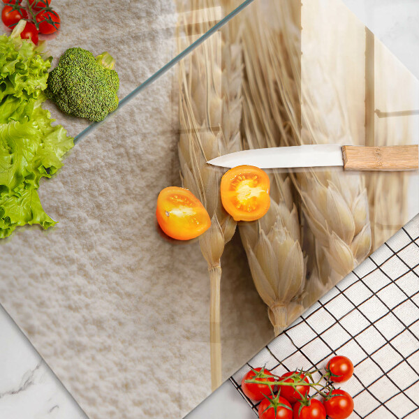 Tampa de parede do fogão a gás Farinha e espigas de cereais