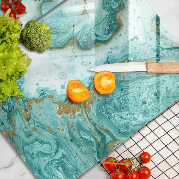 Tampa de parede do fogão a gás Abstração azul