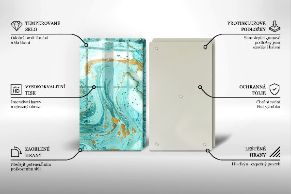 Tampa de parede do fogão a gás Abstração azul