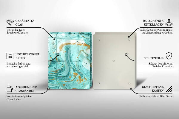 Tampa de parede do fogão a gás Abstração azul