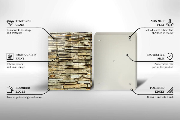 Placa de proteção para o fogão Pedras decorativas