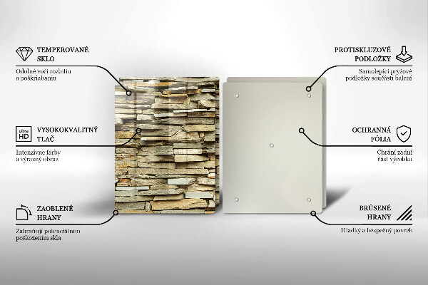 Placa de proteção para o fogão Pedras decorativas