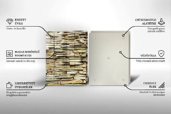 Placa de proteção para o fogão Pedras decorativas