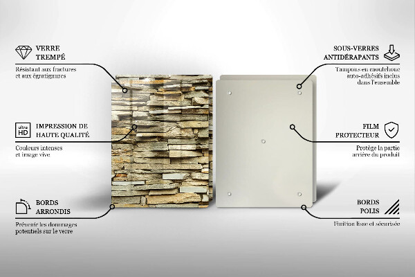 Placa de proteção para o fogão Pedras decorativas
