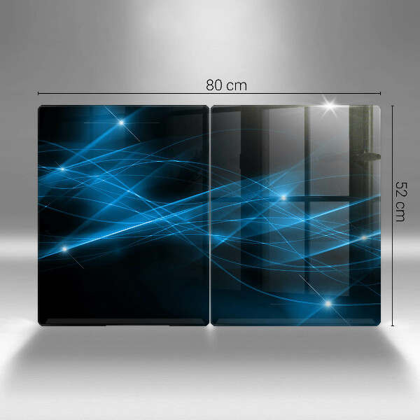 Tampa de parede do fogão a gás Abstração fumo azul