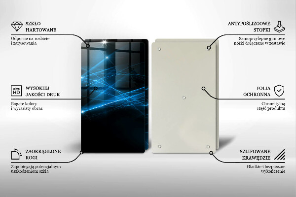 Tampa de parede do fogão a gás Abstração fumo azul