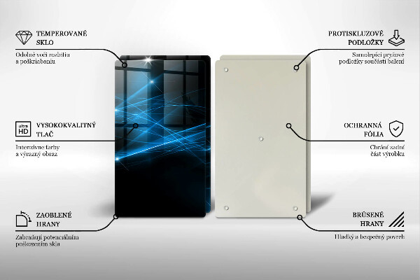 Tampa de parede do fogão a gás Abstração fumo azul