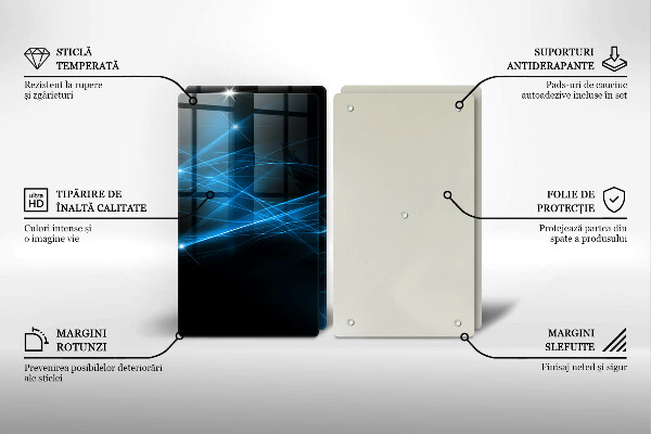 Tampa de parede do fogão a gás Abstração fumo azul