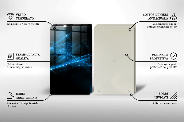 Tampa de parede do fogão a gás Abstração fumo azul
