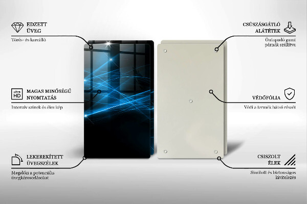 Tampa de parede do fogão a gás Abstração fumo azul