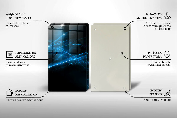 Tampa de parede do fogão a gás Abstração fumo azul