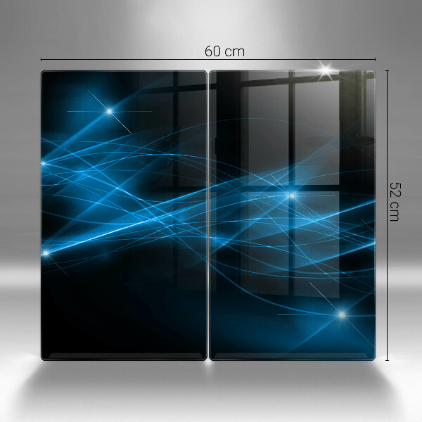 Tampa de parede do fogão a gás Abstração fumo azul