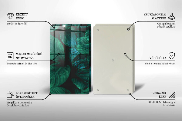 Tampa de parede do fogão a gás Folhas da selva