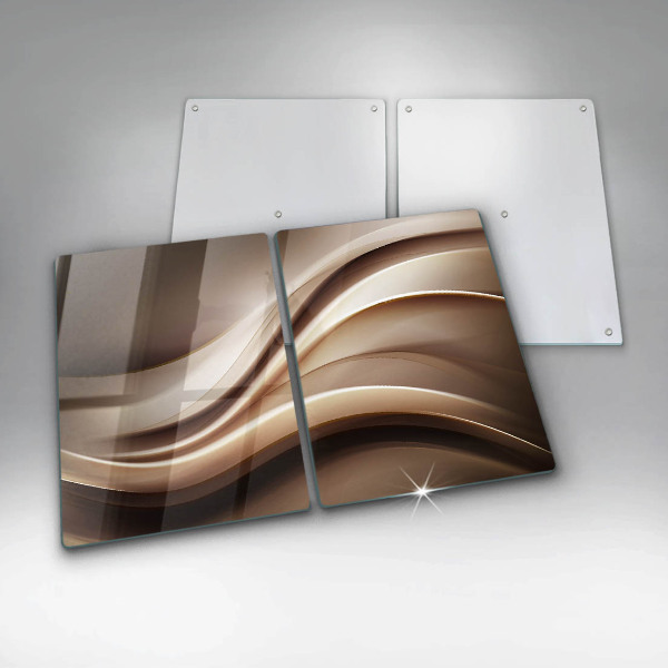 Tampa de parede do fogão a gás Abstração linhas suaves