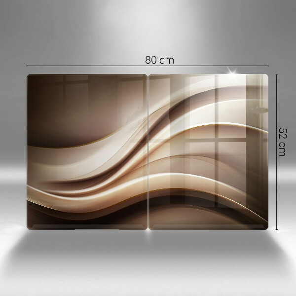 Tampa de parede do fogão a gás Abstração linhas suaves