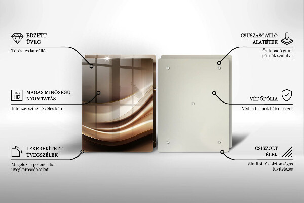Tampa de parede do fogão a gás Abstração linhas suaves