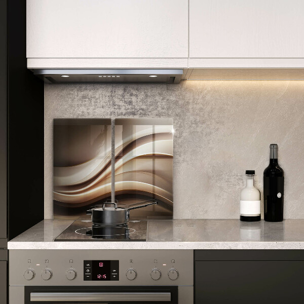 Tampa de parede do fogão a gás Abstração linhas suaves
