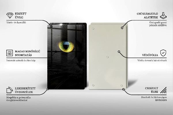 Tampa de parede do fogão a gás Animal olhos de gato