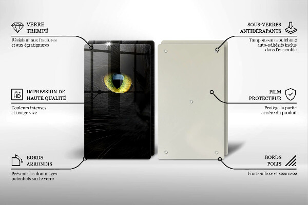 Tampa de parede do fogão a gás Animal olhos de gato