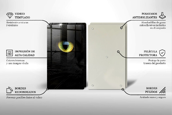 Tampa de parede do fogão a gás Animal olhos de gato