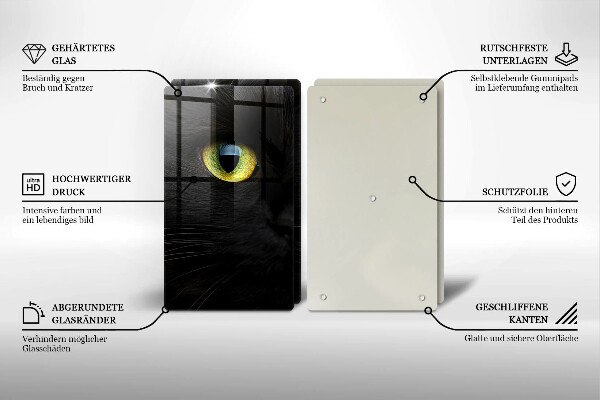 Tampa de parede do fogão a gás Animal olhos de gato