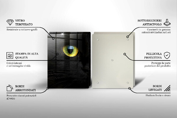 Tampa de parede do fogão a gás Animal olhos de gato