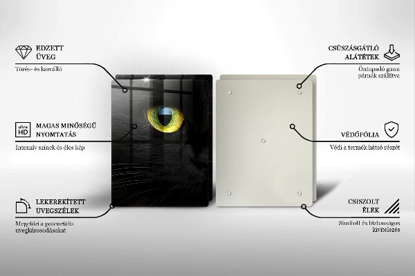 Tampa de parede do fogão a gás Animal olhos de gato