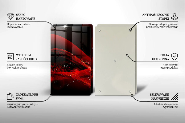 Placa de proteção para o fogão Abstração moderna