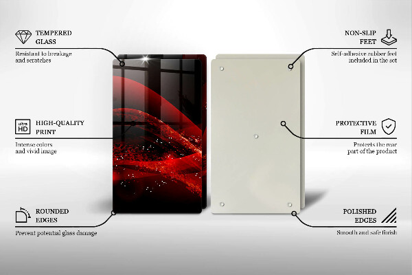 Placa de proteção para o fogão Abstração moderna