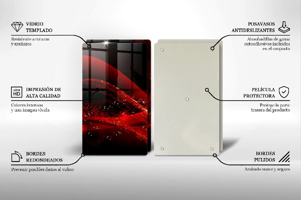 Placa de proteção para o fogão Abstração moderna