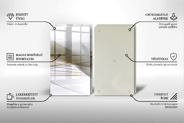 Placa de proteção para o fogão Abstração linhas design