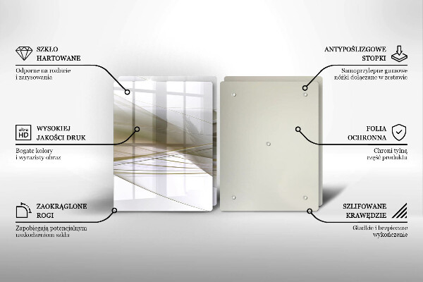 Placa de proteção para o fogão Abstração linhas design
