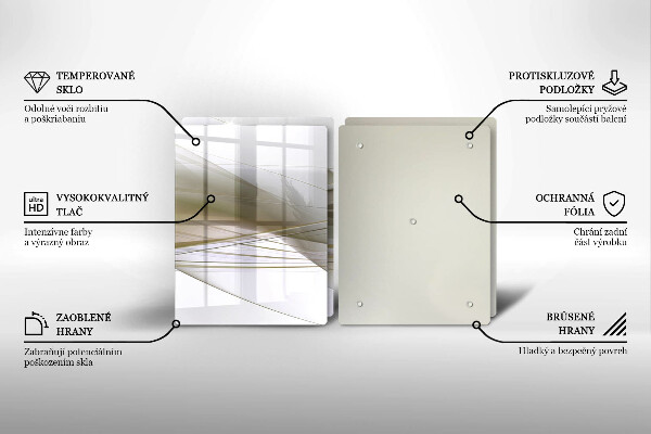 Placa de proteção para o fogão Abstração linhas design