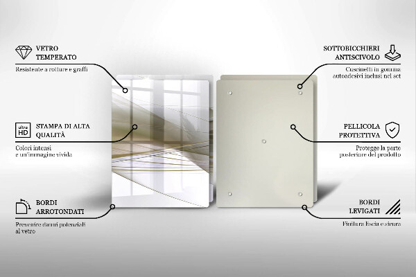 Placa de proteção para o fogão Abstração linhas design