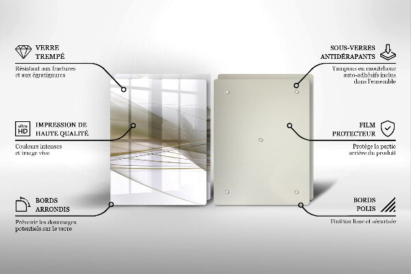Placa de proteção para o fogão Abstração linhas design
