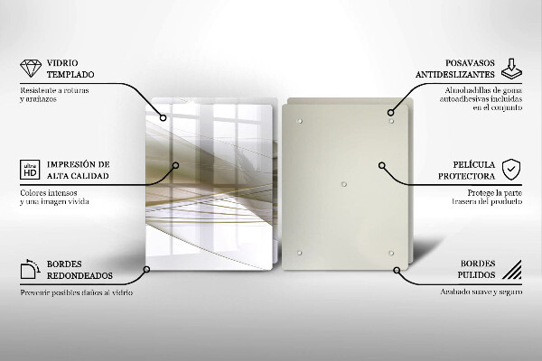 Placa de proteção para o fogão Abstração linhas design