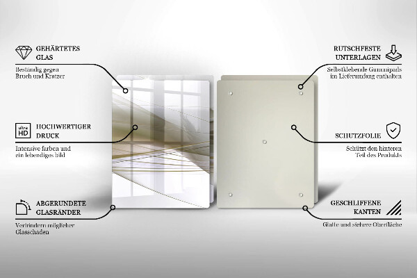 Placa de proteção para o fogão Abstração linhas design