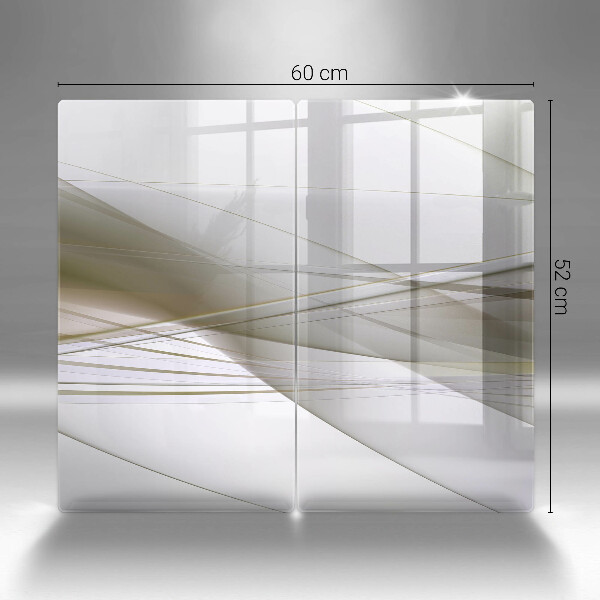 Placa de proteção para o fogão Abstração linhas design