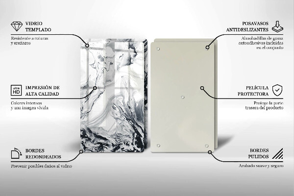 Tampa de parede do fogão a gás Abstração tinta