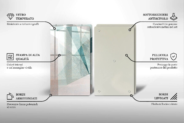 Tampa de parede do fogão a gás Abstração nítida